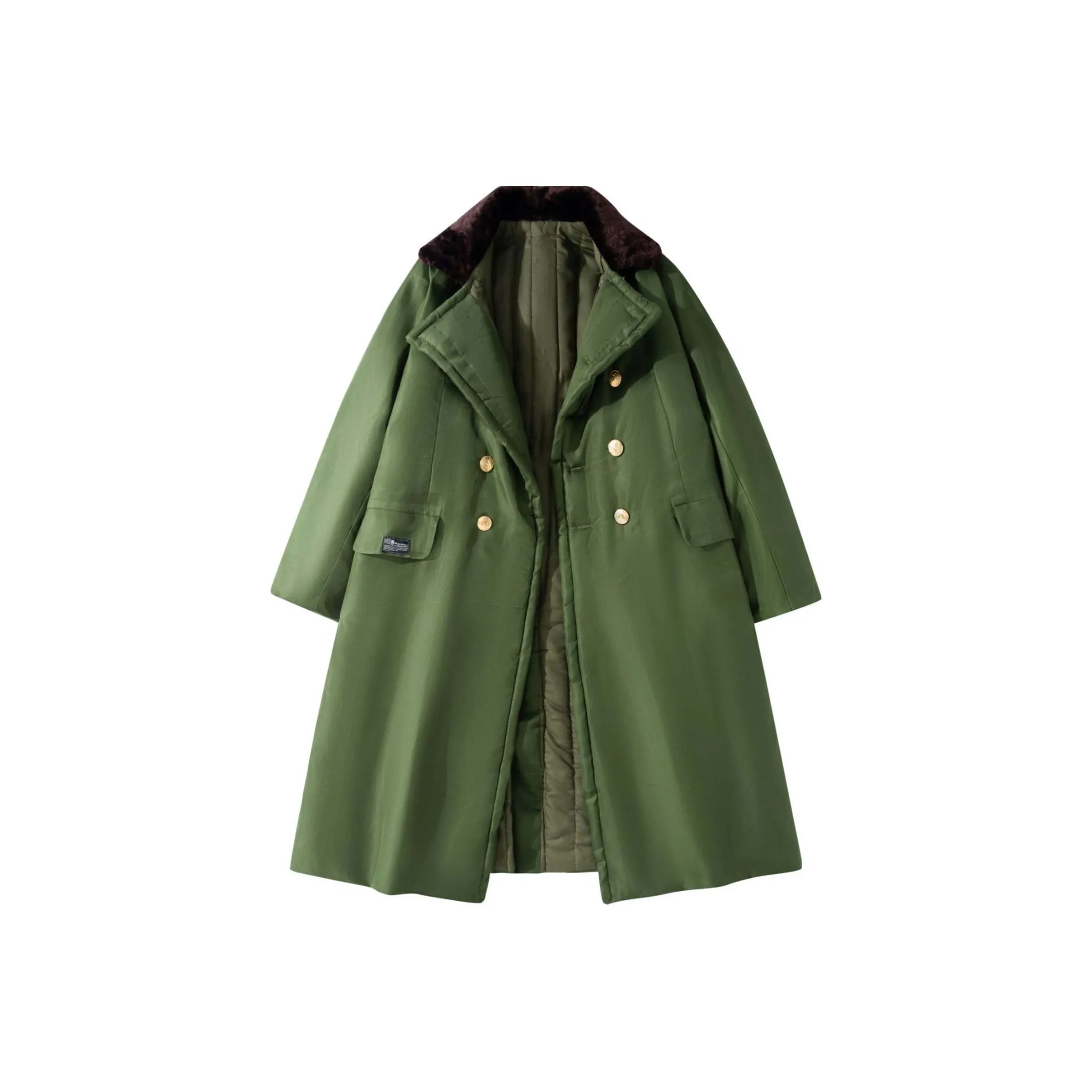 KW Fall And Winter Puffer Jacket Unisex Army Green
