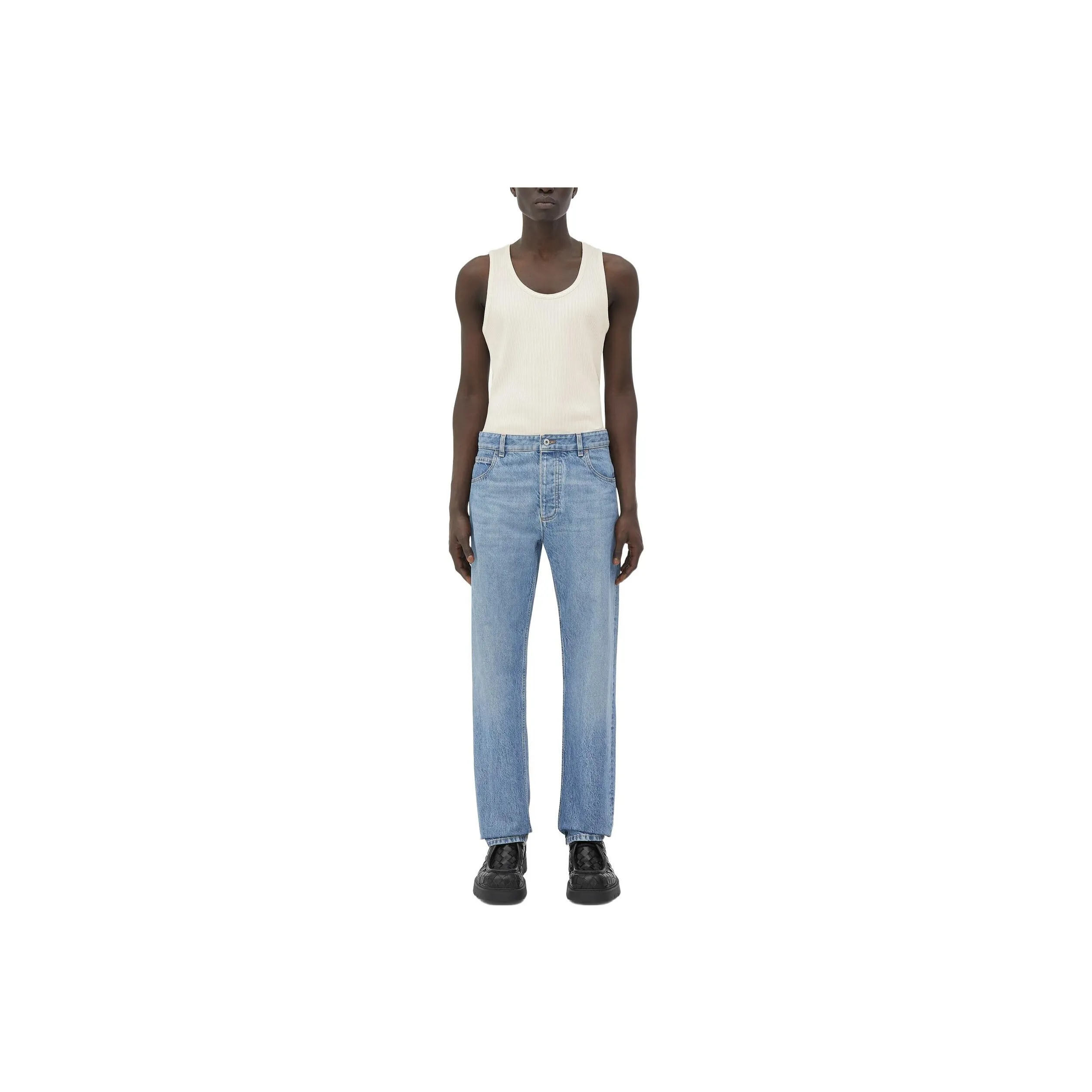 Bottega Veneta Mid Rise Straight Denim Jeans