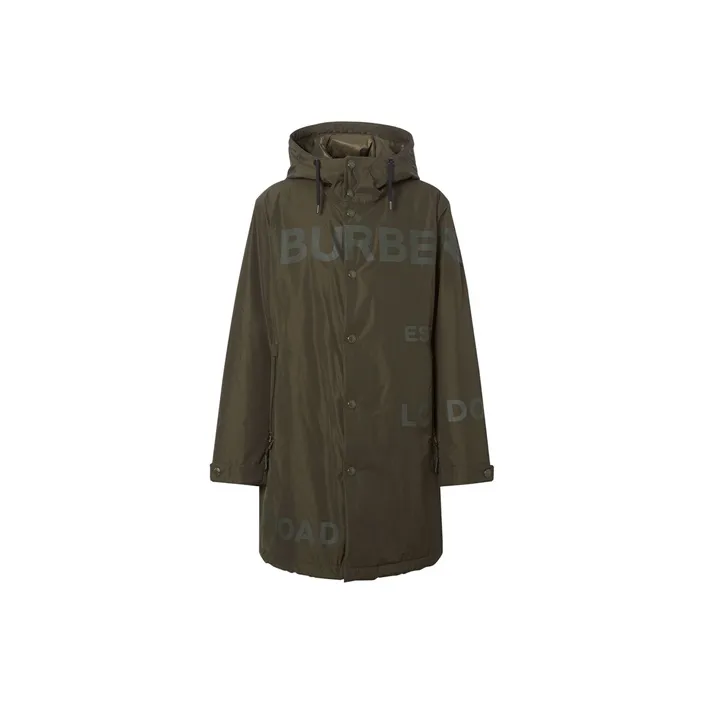 Burberry Parka Coats Men's Green