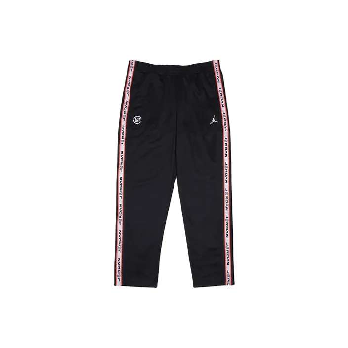 Jordan CLOT Вязаные Тренировочные Штаны Азиатская Версия Мужские Черные Красные