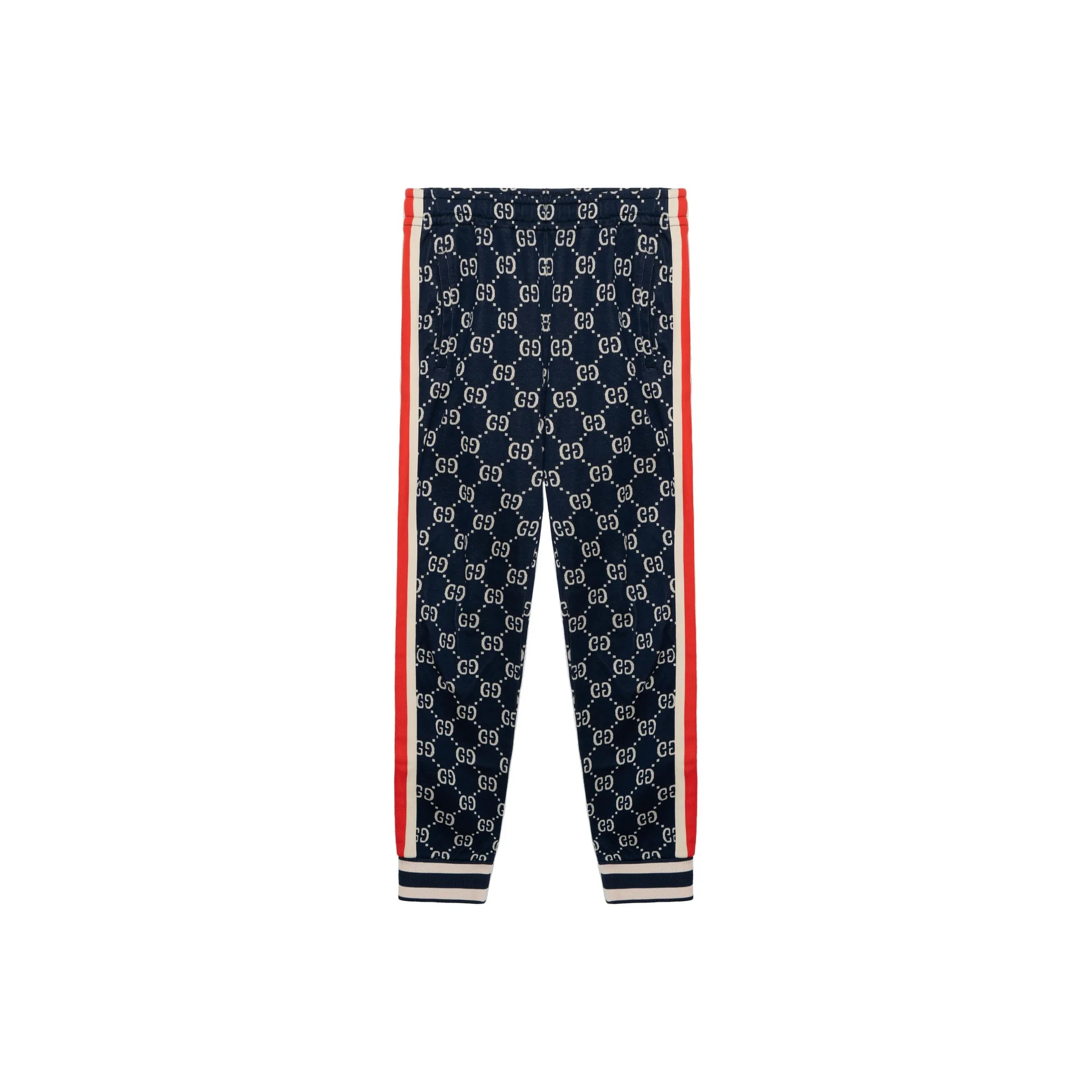 GUCCI GG Men Jacquard Jogging Pant Blue/Ivory