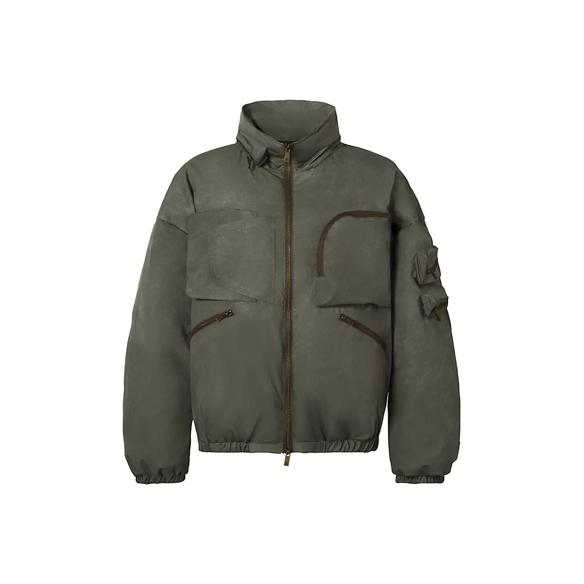 ROCAWEAR Хлопковый пуховик унисекс армейский зеленый