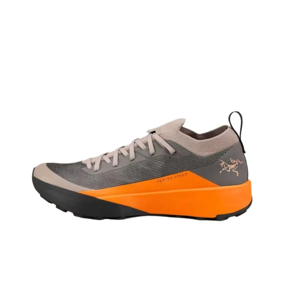 Arcteryx Verte Abrasion Resistant Breathable Low Top Trail Running Shoes Men's Gray Orange