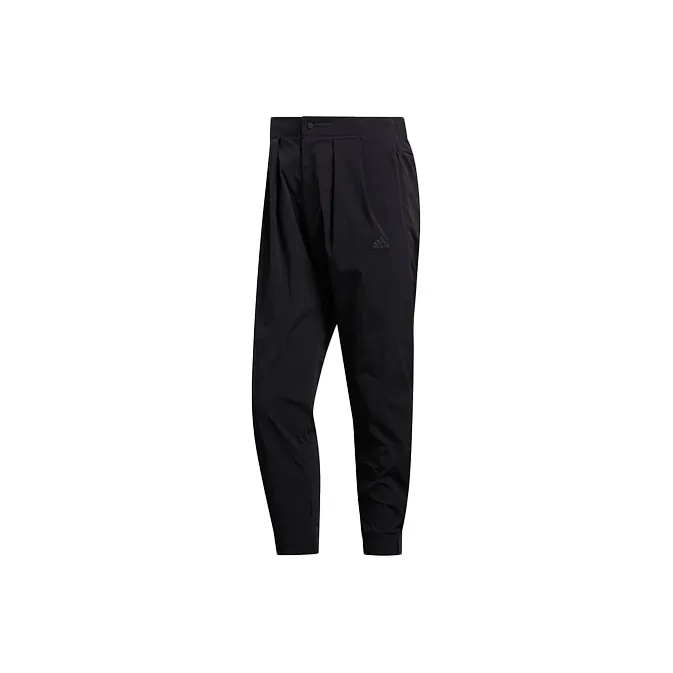 Adidas Черные Мужские Вязаные Тренировочные Штаны