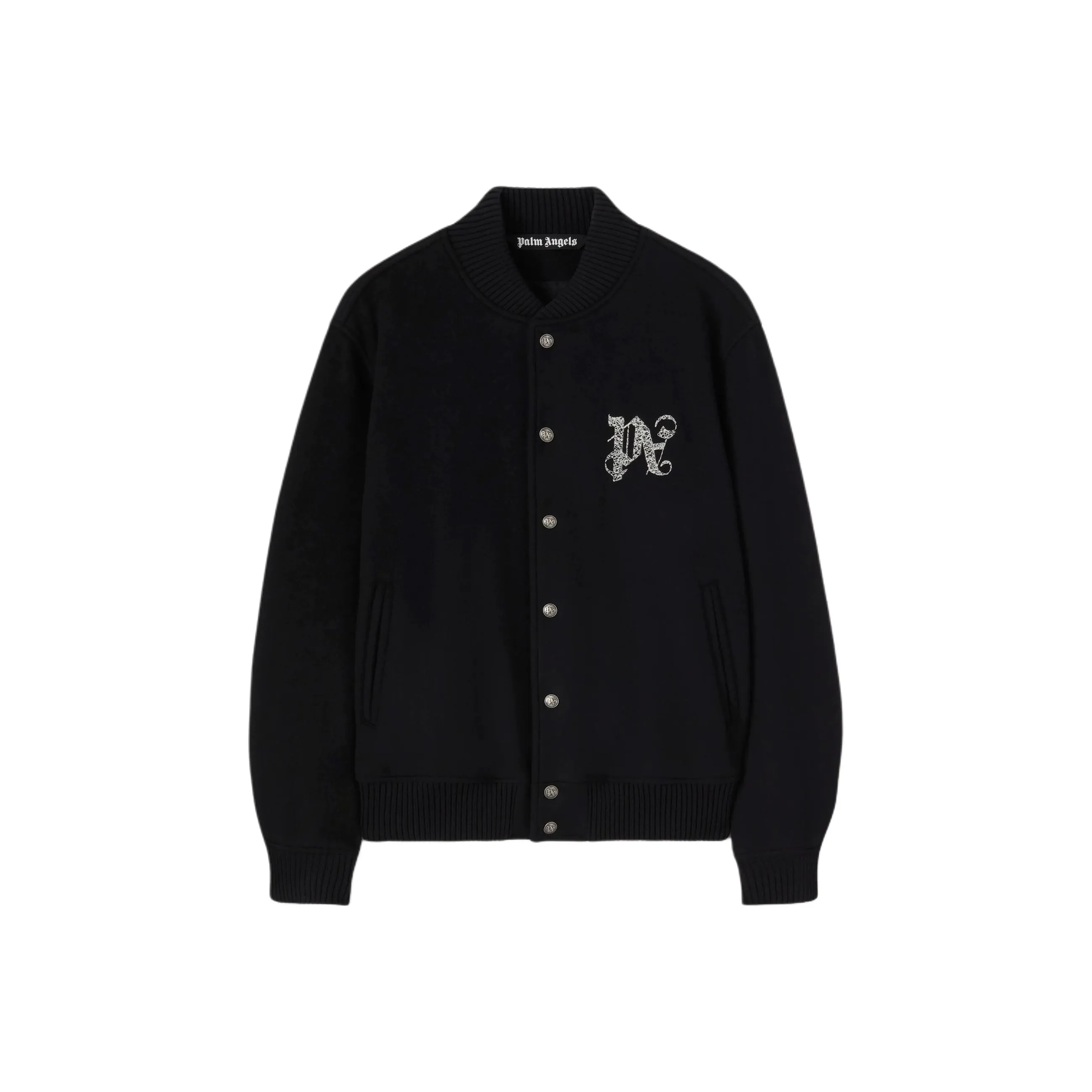 PALM ANGELS Pa Monogram Embroidered Bomber Jacket