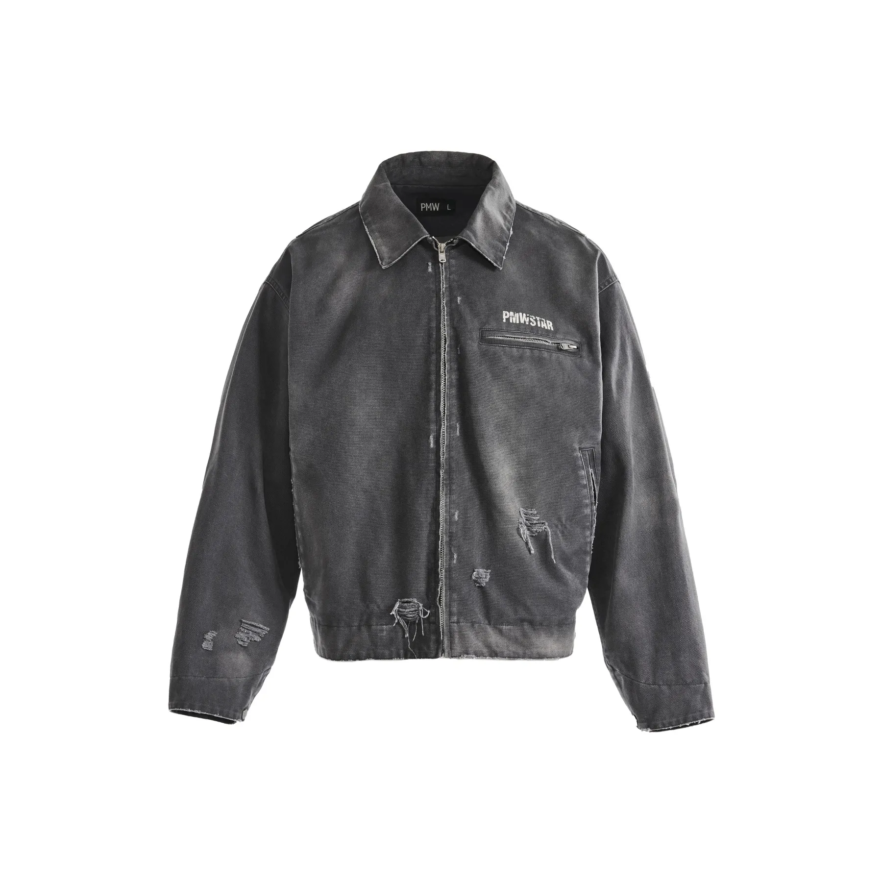 P.M.W Jackets & Coats Men's Washed Gray