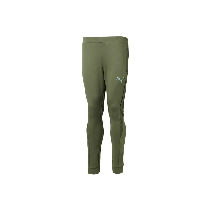 PUMA Knitted Sweatpants Men's Olive Green