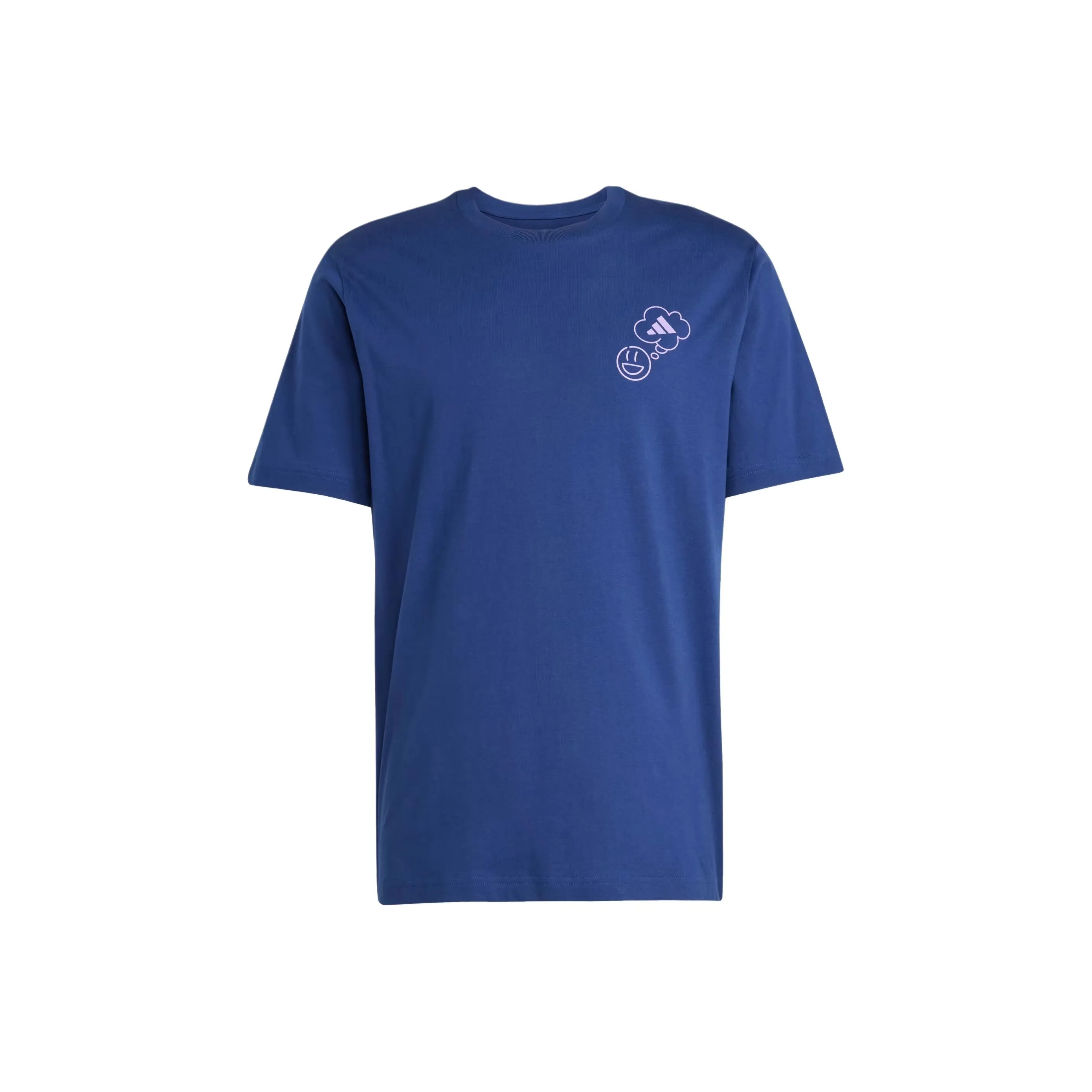 Adidas Free Shipping With AdiClub Lounge Verbiage Circle Graphic Tee