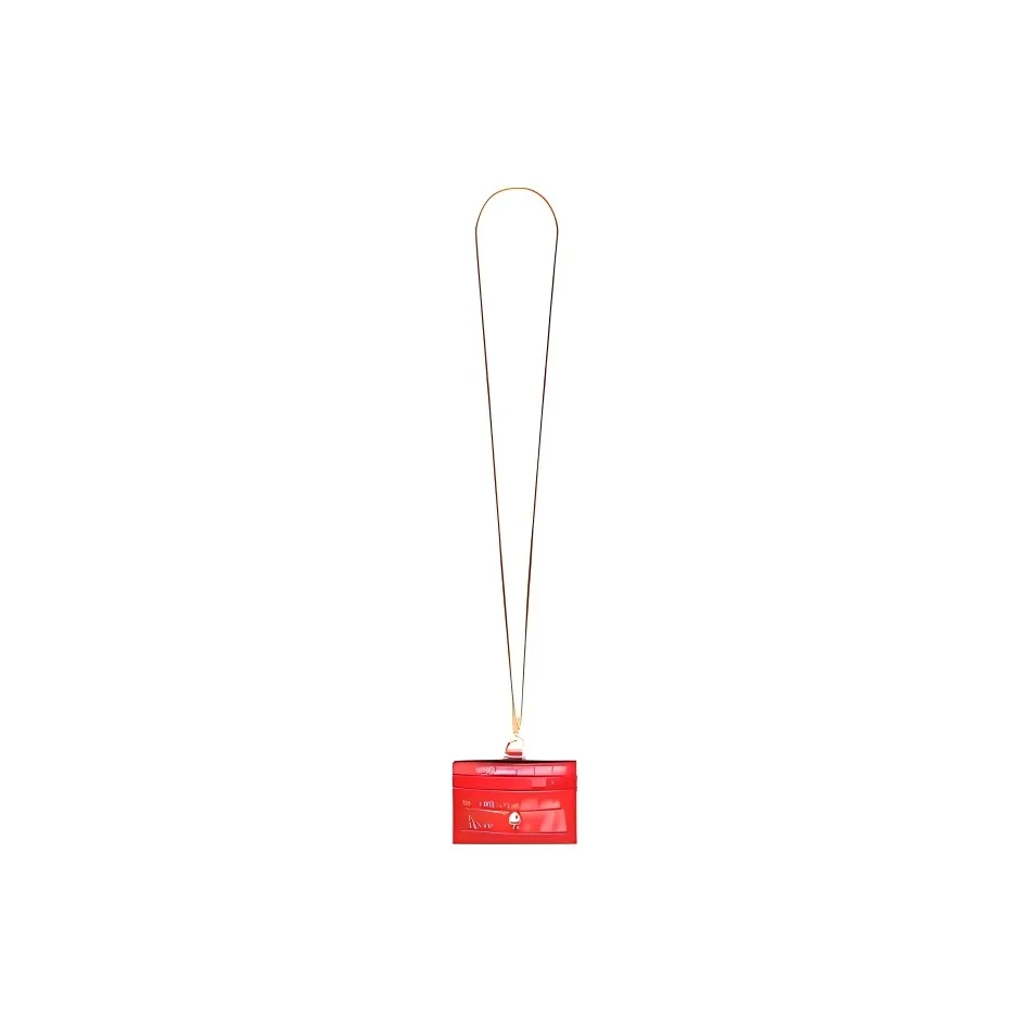 Alexander McQueen Leather Card Clip Wallets Women's Red