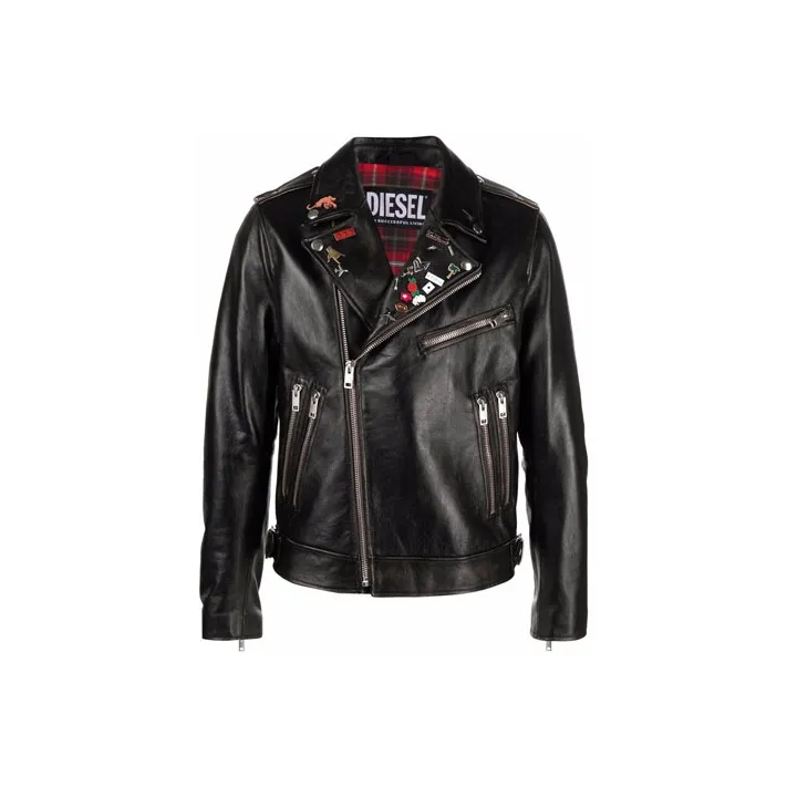 DIESEL FW21 Leather Jacket Men's Black