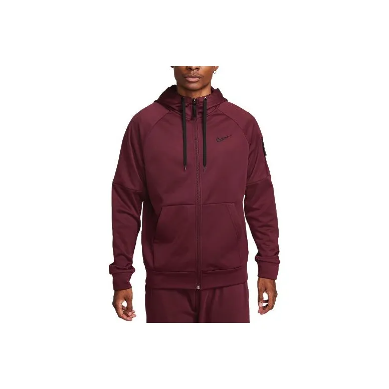 nike Therma Форма Full Zip Фитнес Топ Куртки Пальто Мужской Красный