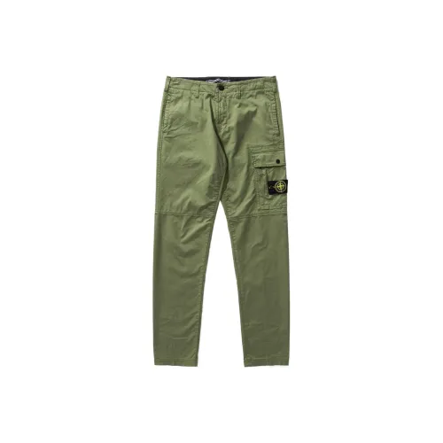 STONE ISLAND Зеленые Мужские Брюки Карго