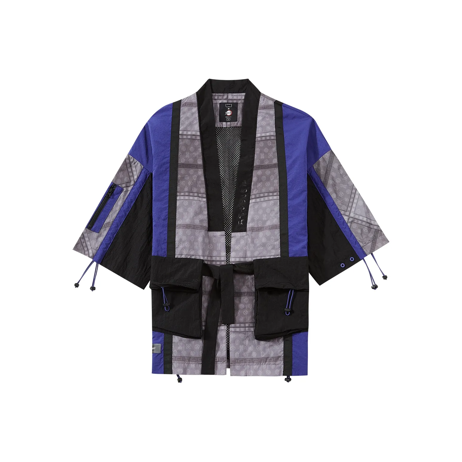 LNG X Demon Slayer Trench Coats Unisex Limestone Gray