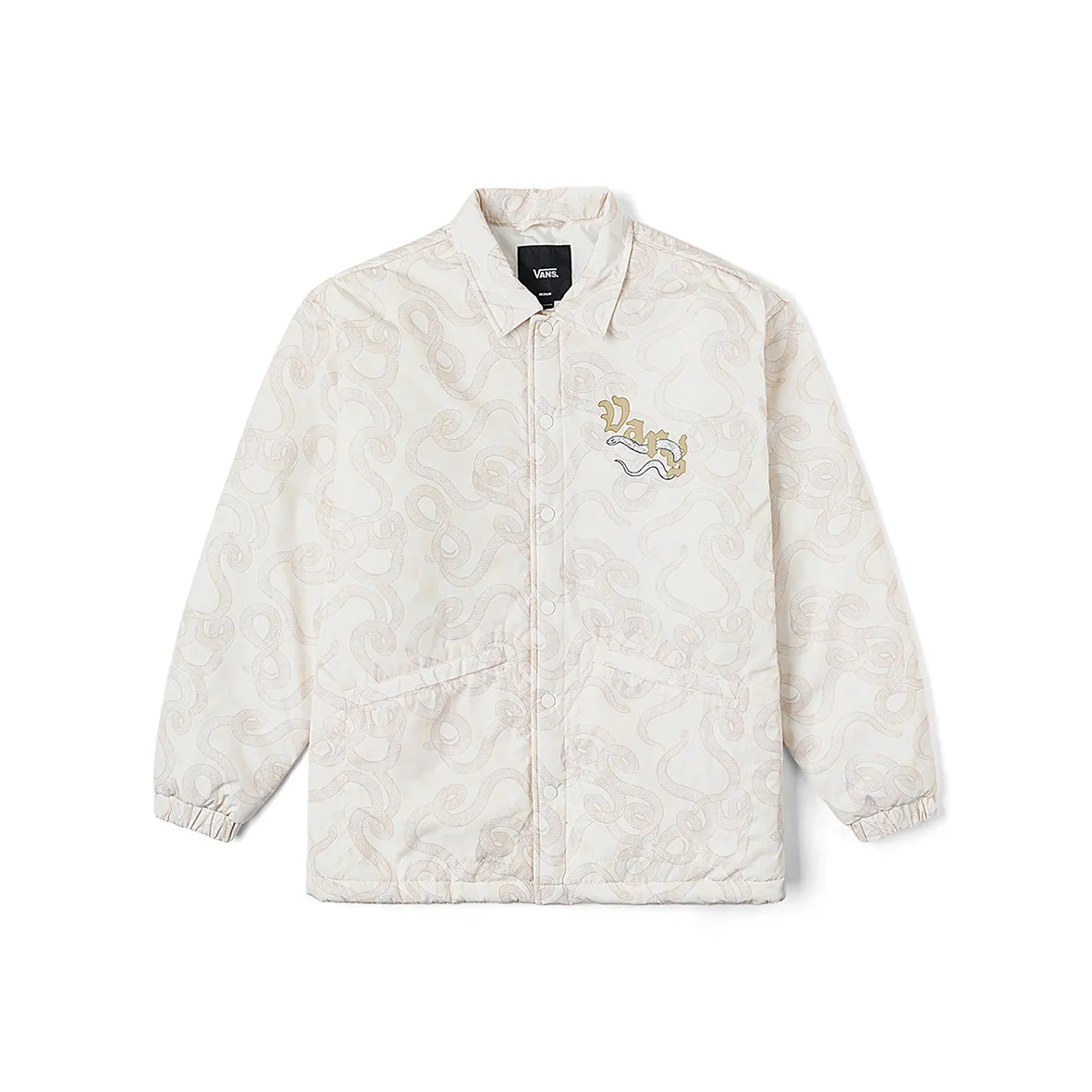 VANS LT Хлопковый пуховик Унисекс Экрю Шахматный узор