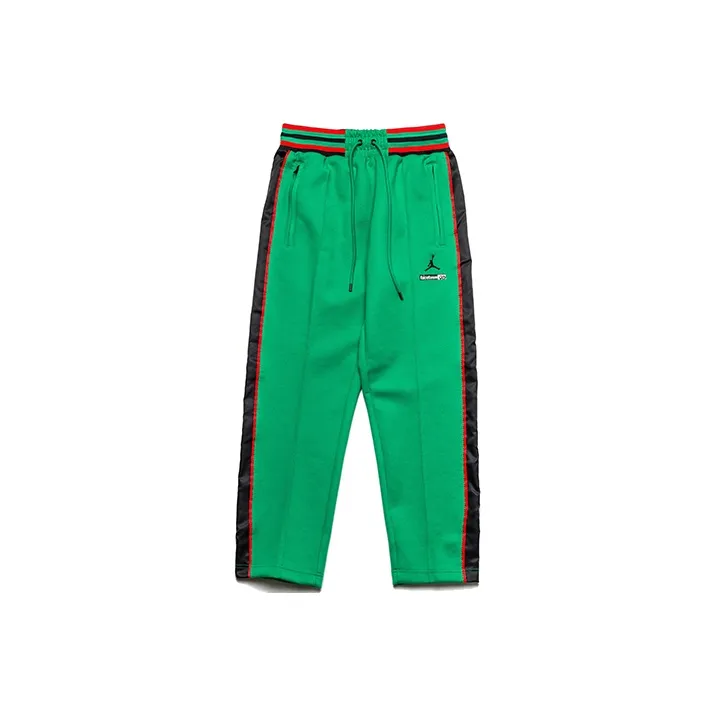 JORDAN Green Men's Knitted Training Pants Джордан Зеленые Мужские Вязаные Тренировочные Штаны