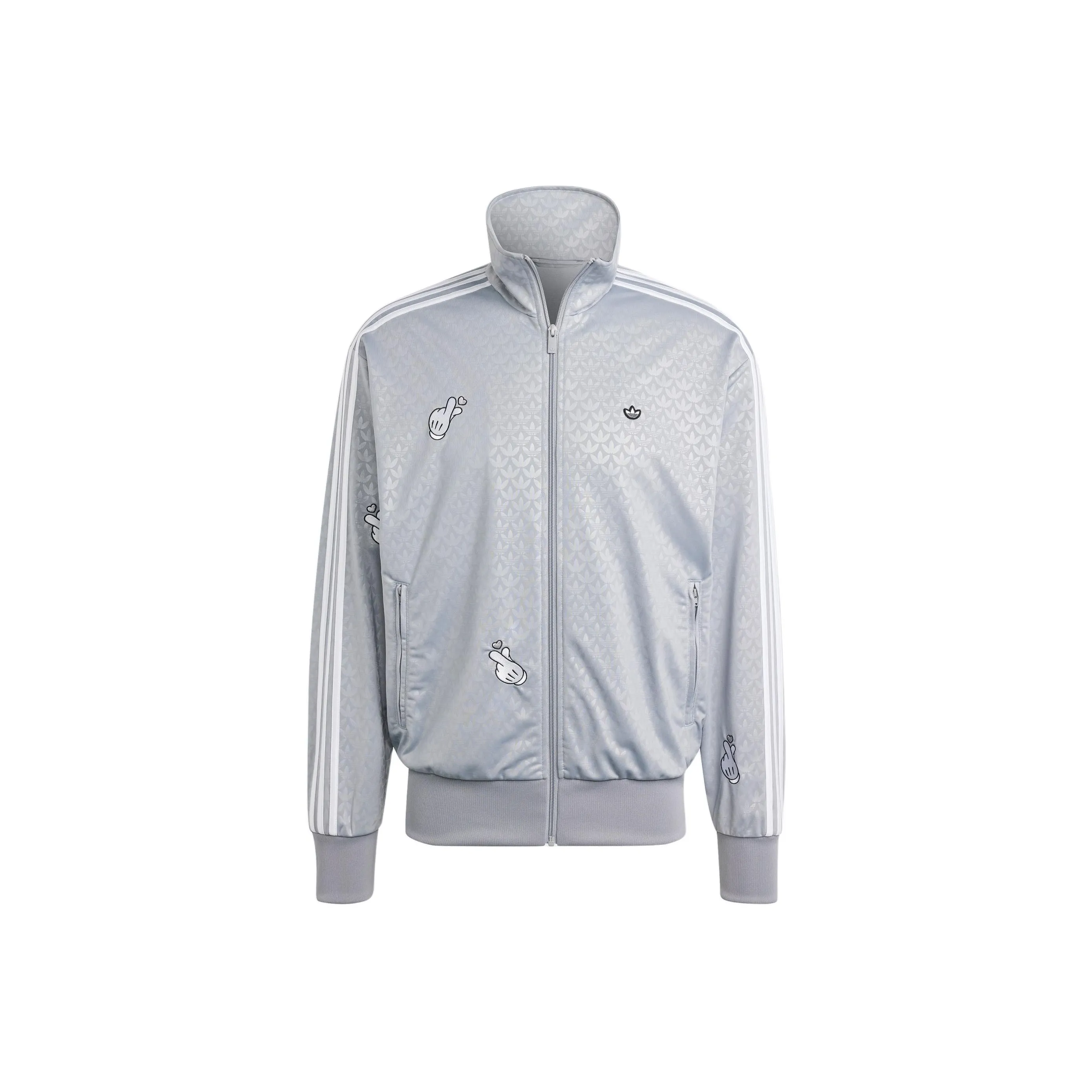 Adidas Originals x MILAOSHU Mickey Mouse Co brand Jackets Coats Men's Gray