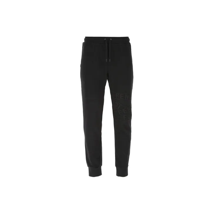 FENDI Knitted Sports Pants Men's Black