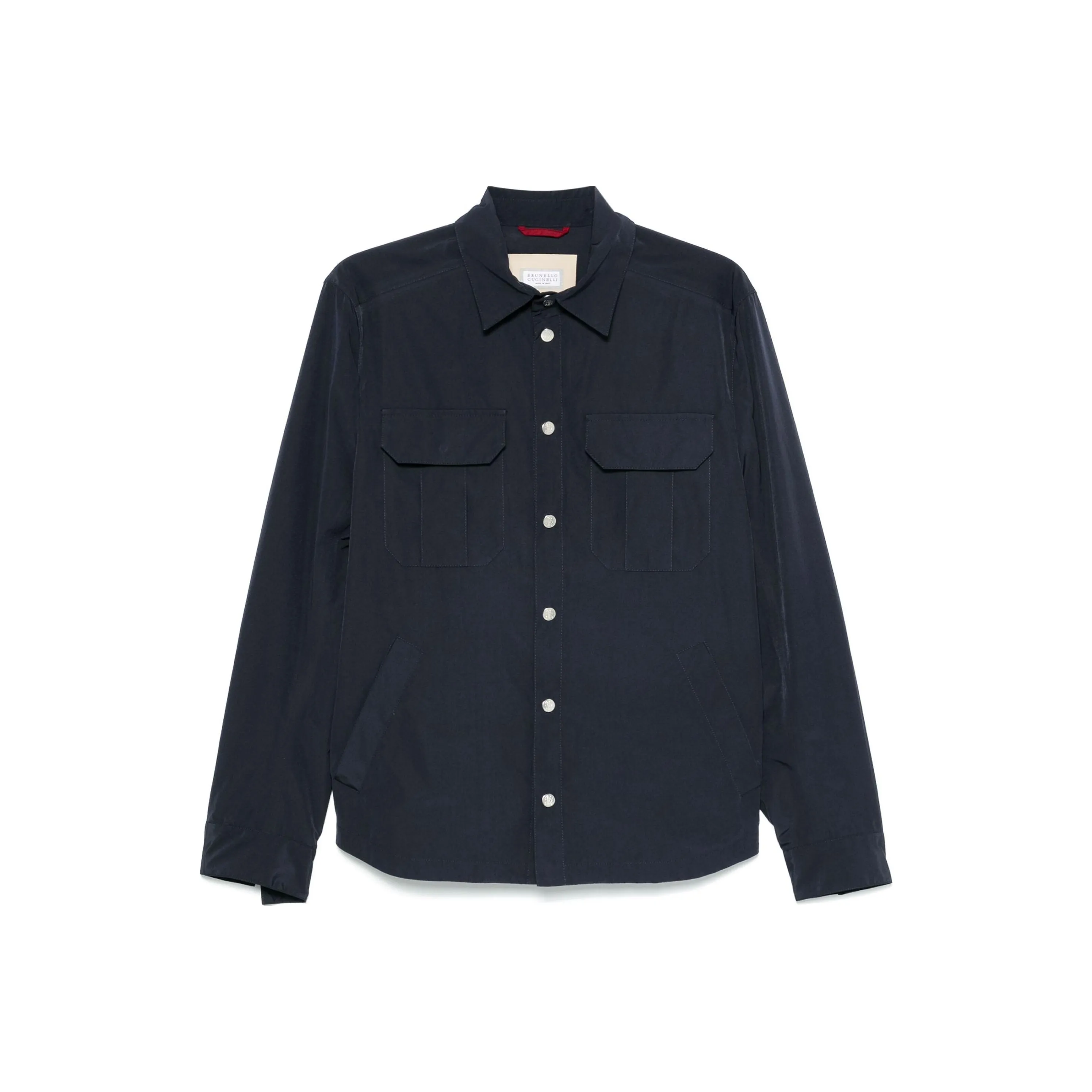 Brunello Cucinelli Water Resistant Shirt Style Unlined Outerwear Jacket