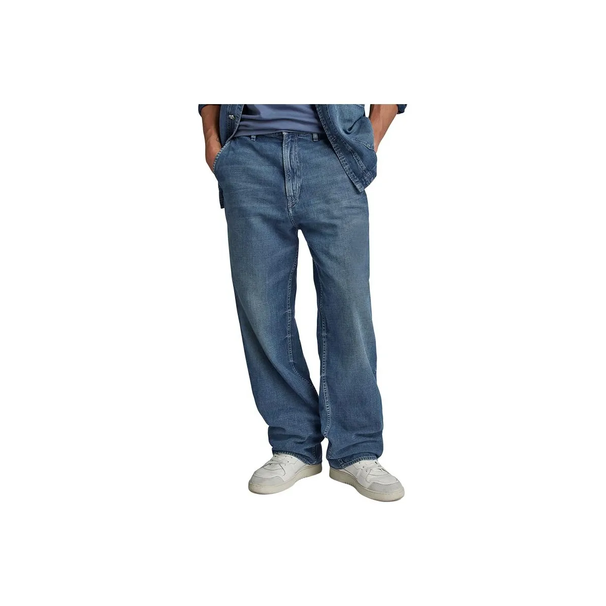 STAR RAW Джинсы Мужские Выцветшие Синие