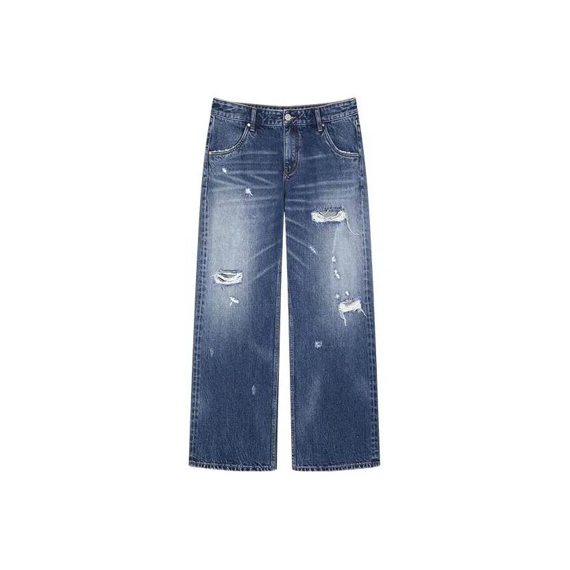 OCCUPY Classic Logo Jeans Unisex Blue
