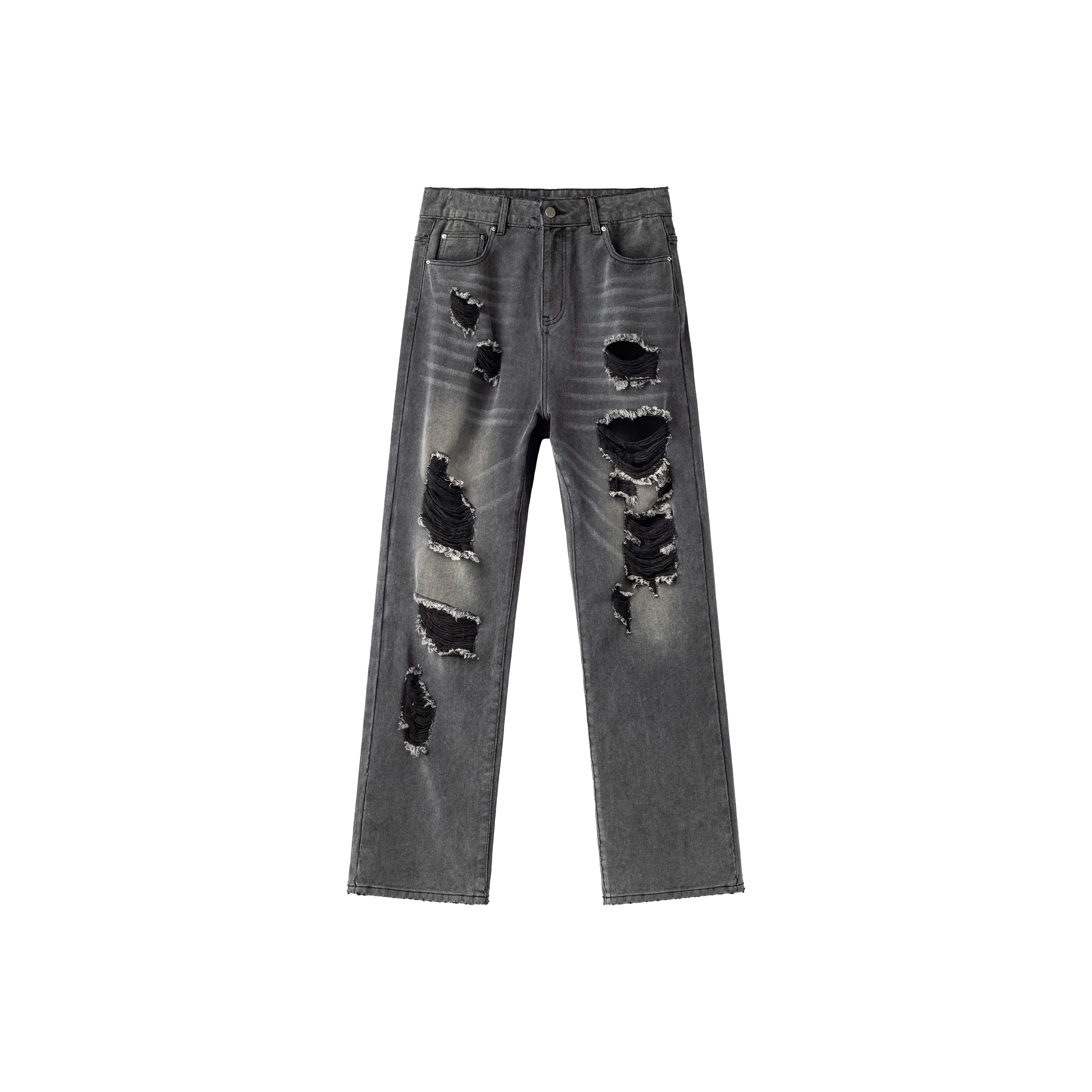 PILOTDRAGON Straight Fit Jeans With Slit Unisex