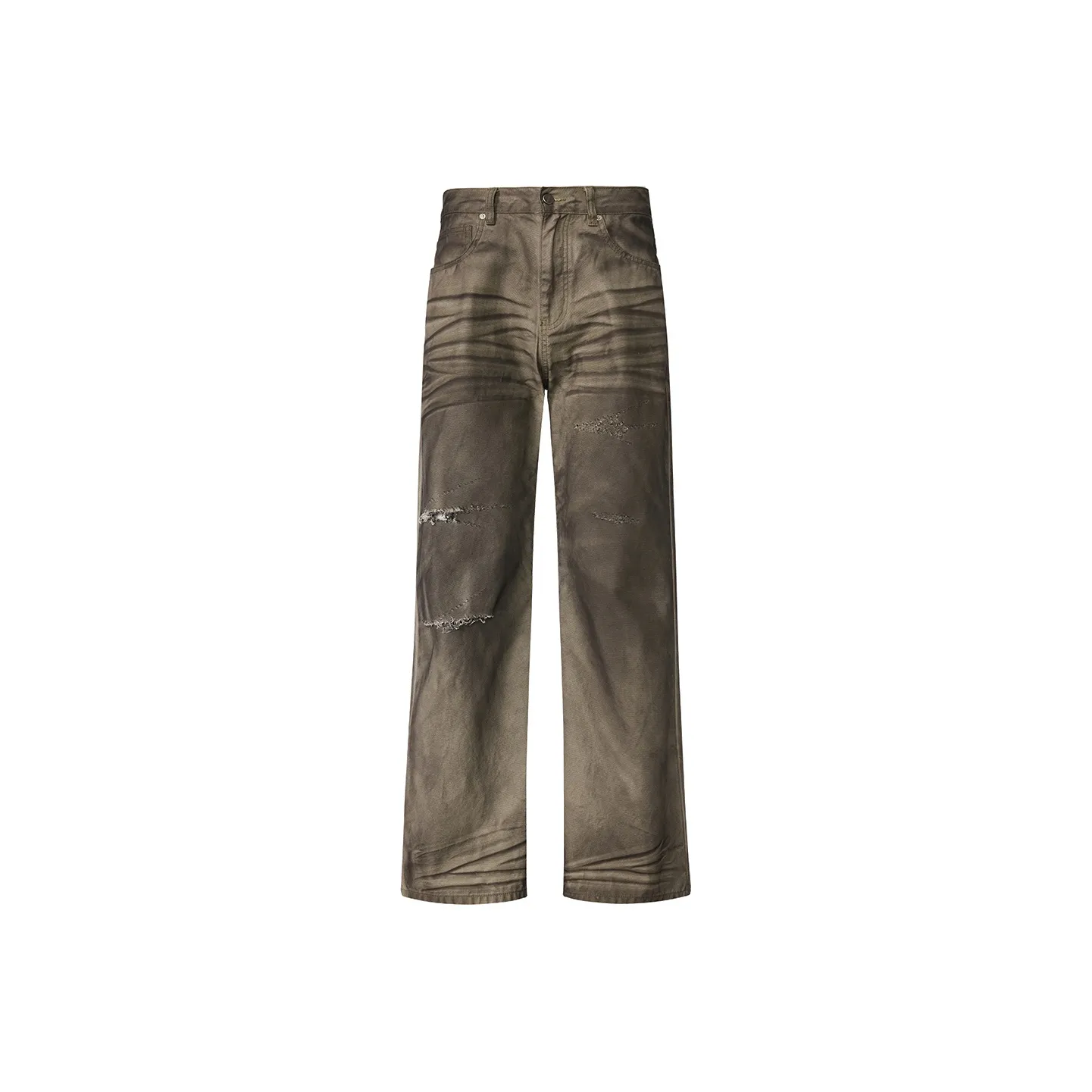 GTRG Jeans Unisex Distressed Gray