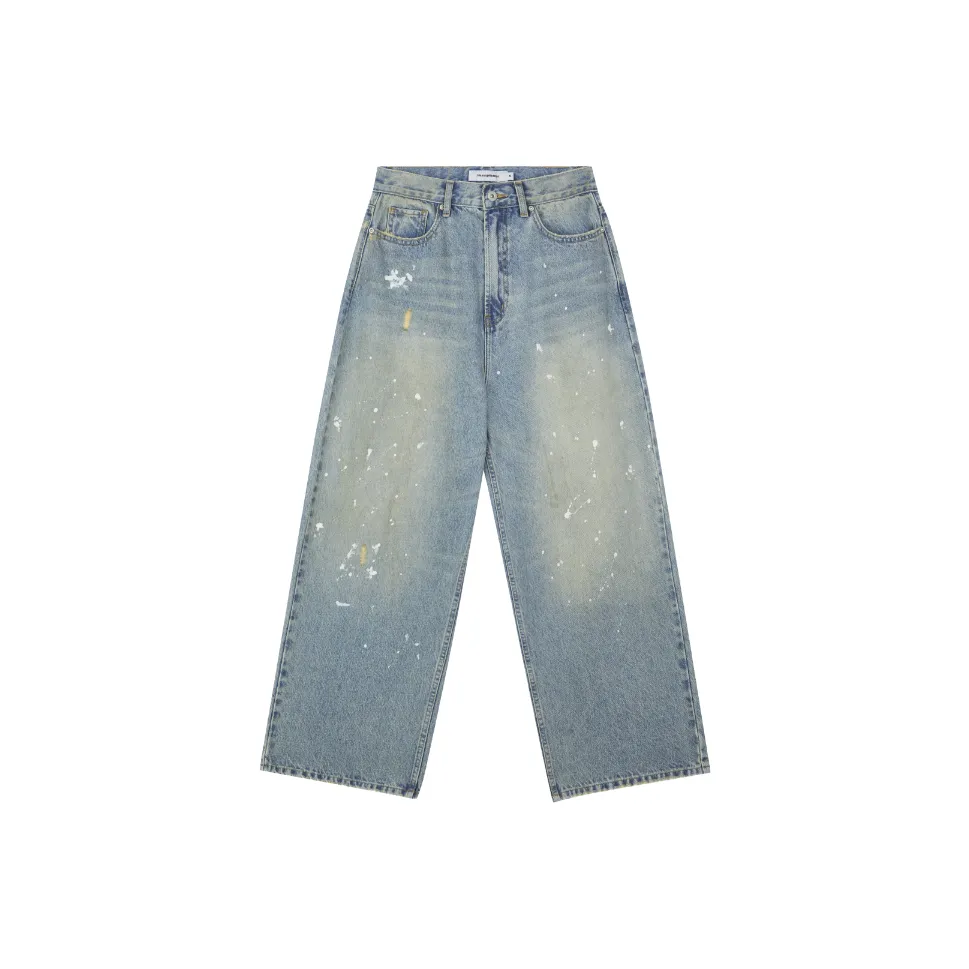 WASSUP Распылённые Синий Унисекс Джинсы