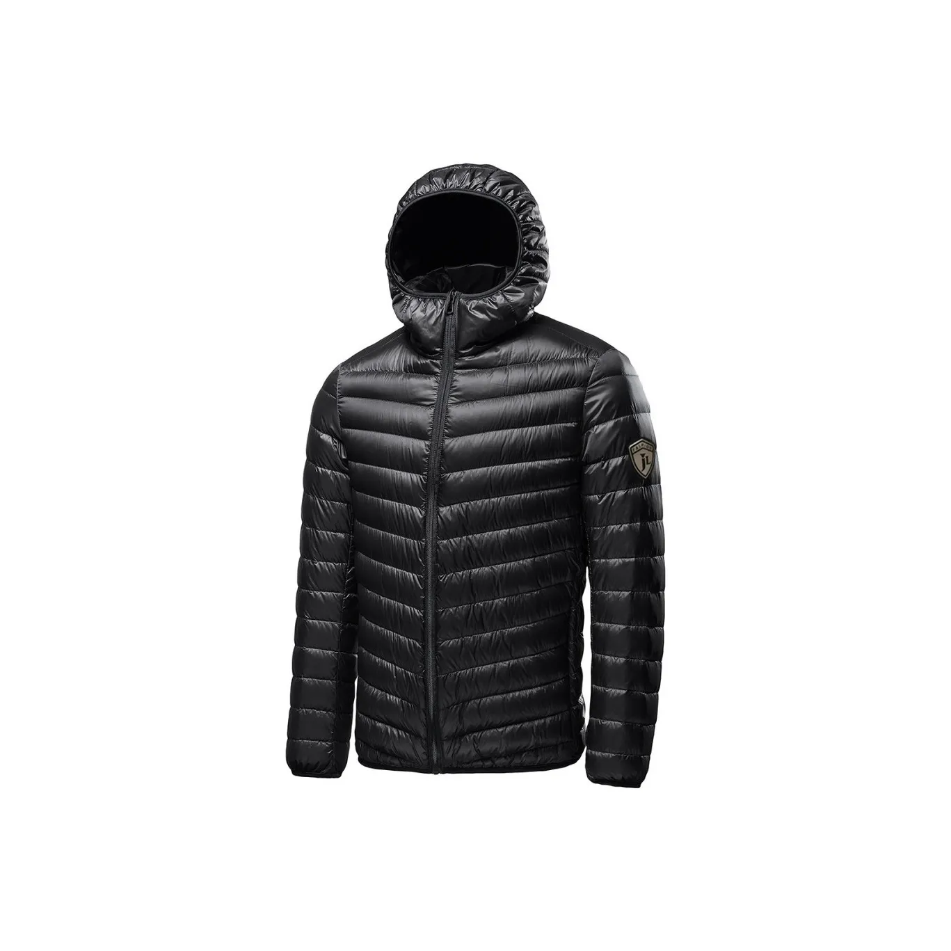 JEANSWEST Loose Fit Solid Color Versatile Commute Zip Closure Long Sleeved Hooded Lightweight Thermal Winter Men's