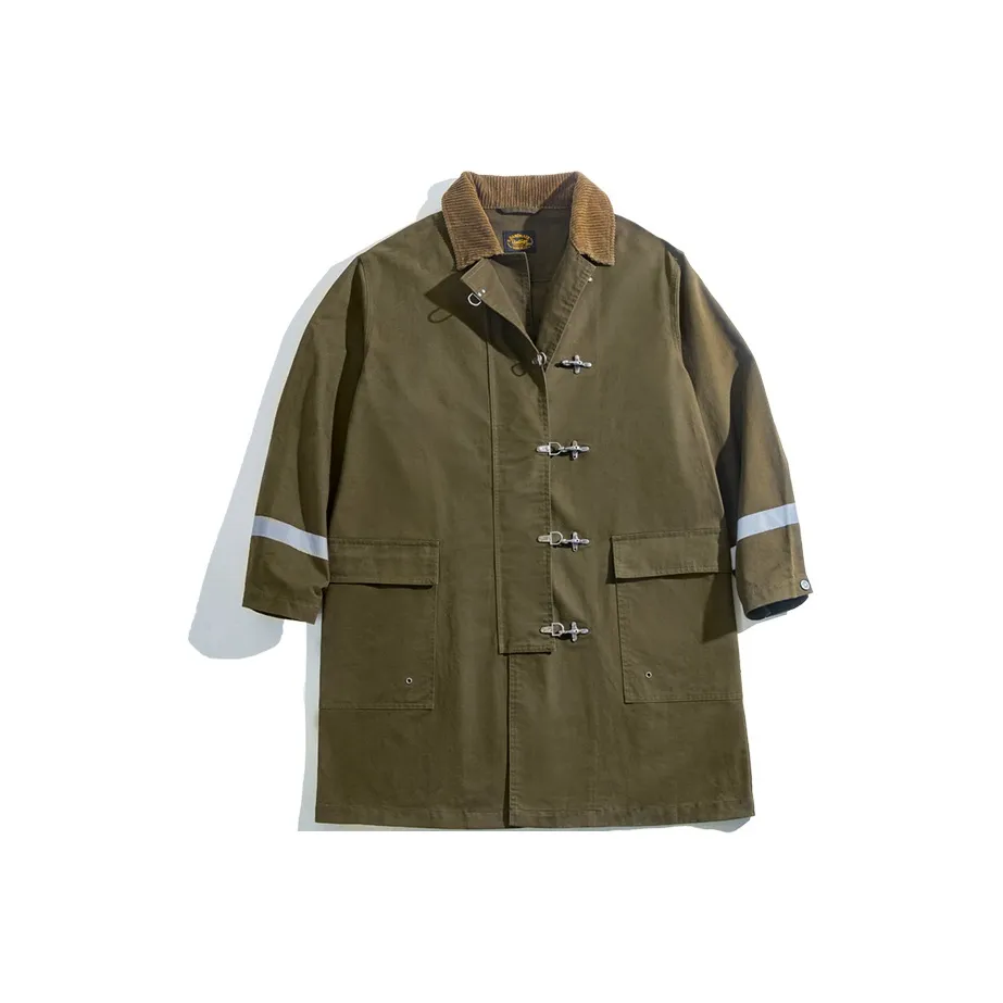 MADEN Army Green Мужской Тренч