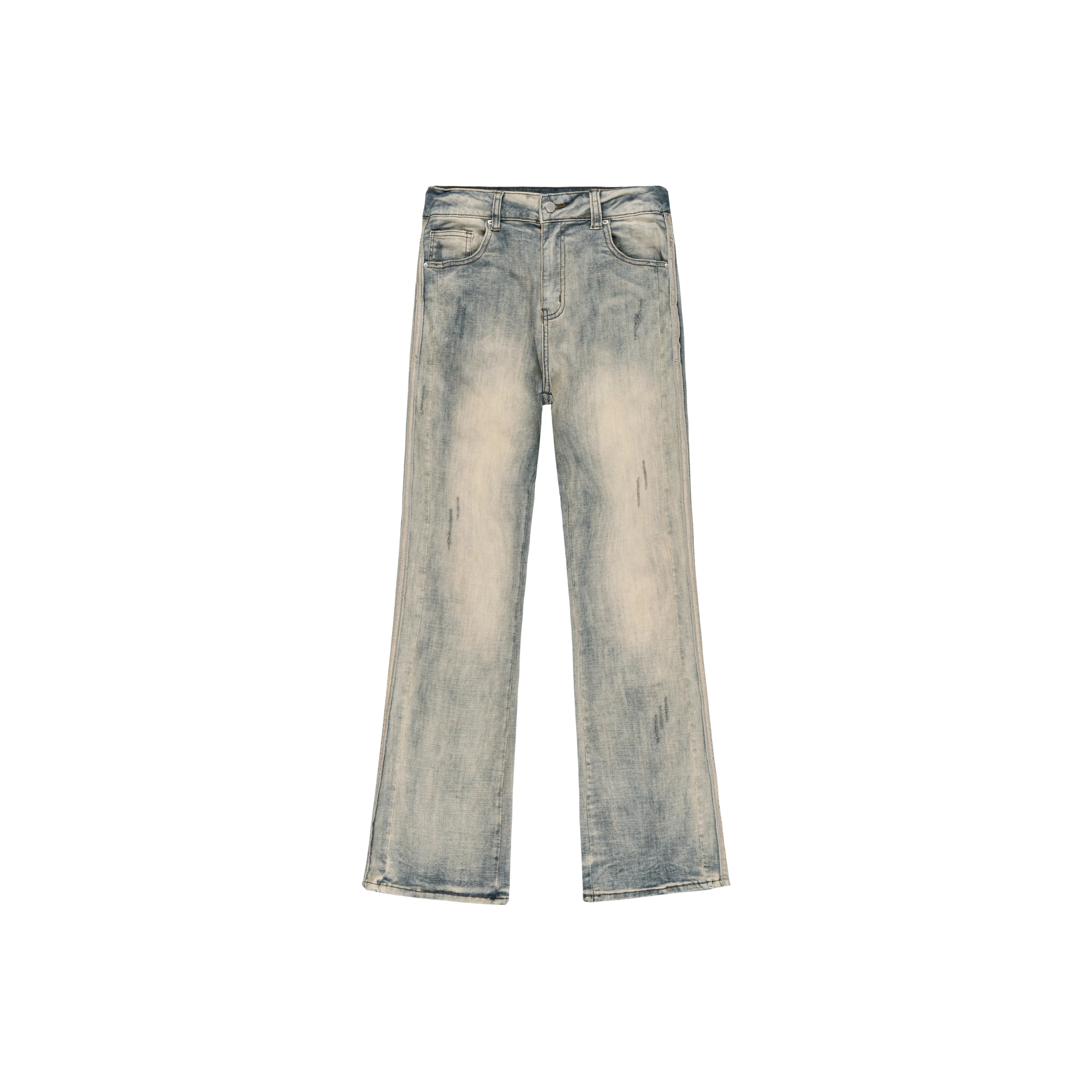 XINYINSU Jeans Unisex Yellow Mud