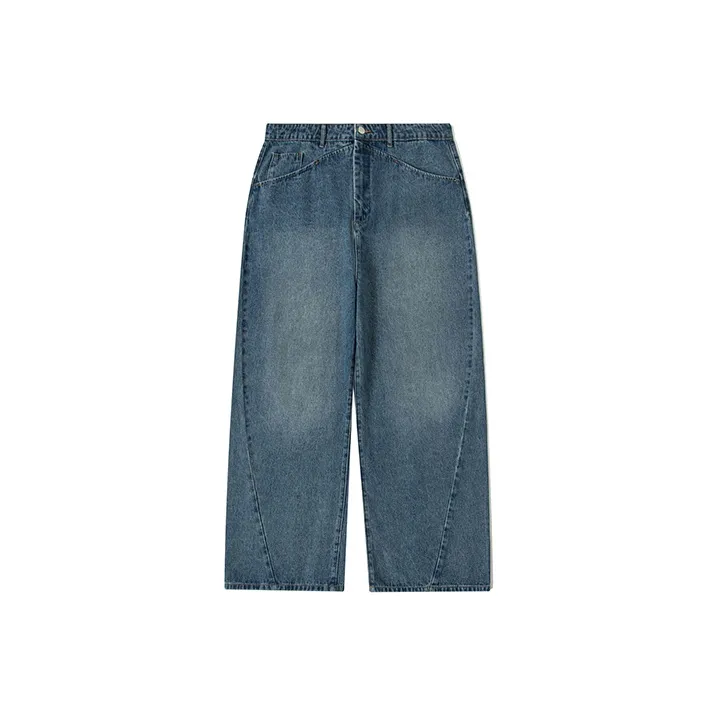 DIMC Винтажные синие унисекс джинсы