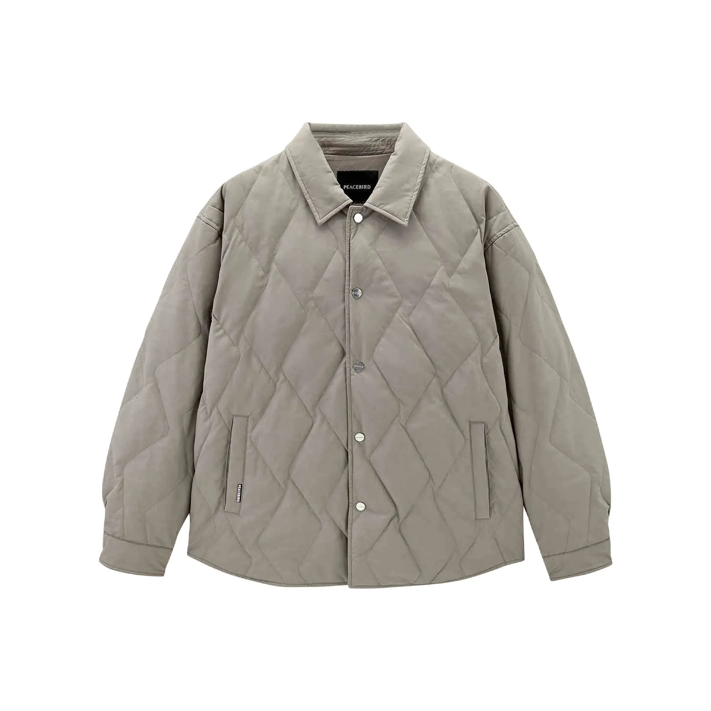 PEACEBIRD MEN Мужская пуховая куртка серого цвета