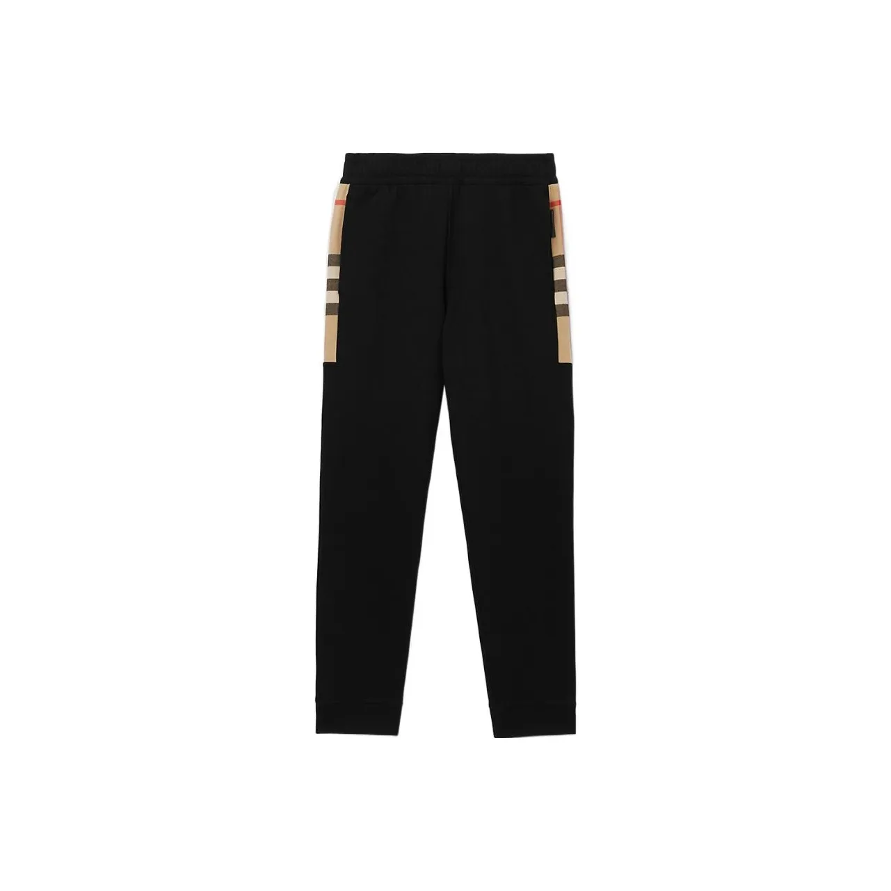 Burberry Check Panel Cotton Jogging Pants