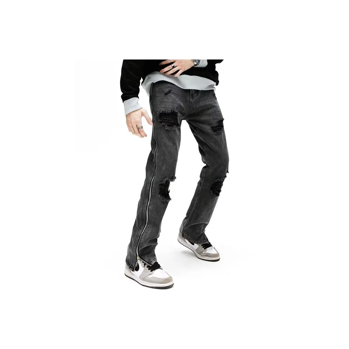 MGXEK Jeans key-chains Unisex Black Gray
