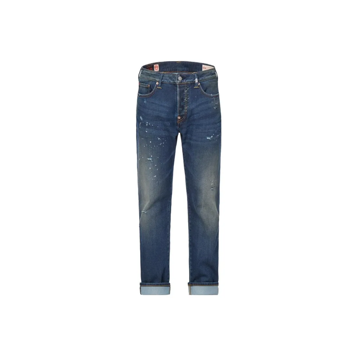 EVISU Tapered Pants Stretch Moderate Jeans Men's Denim Blue