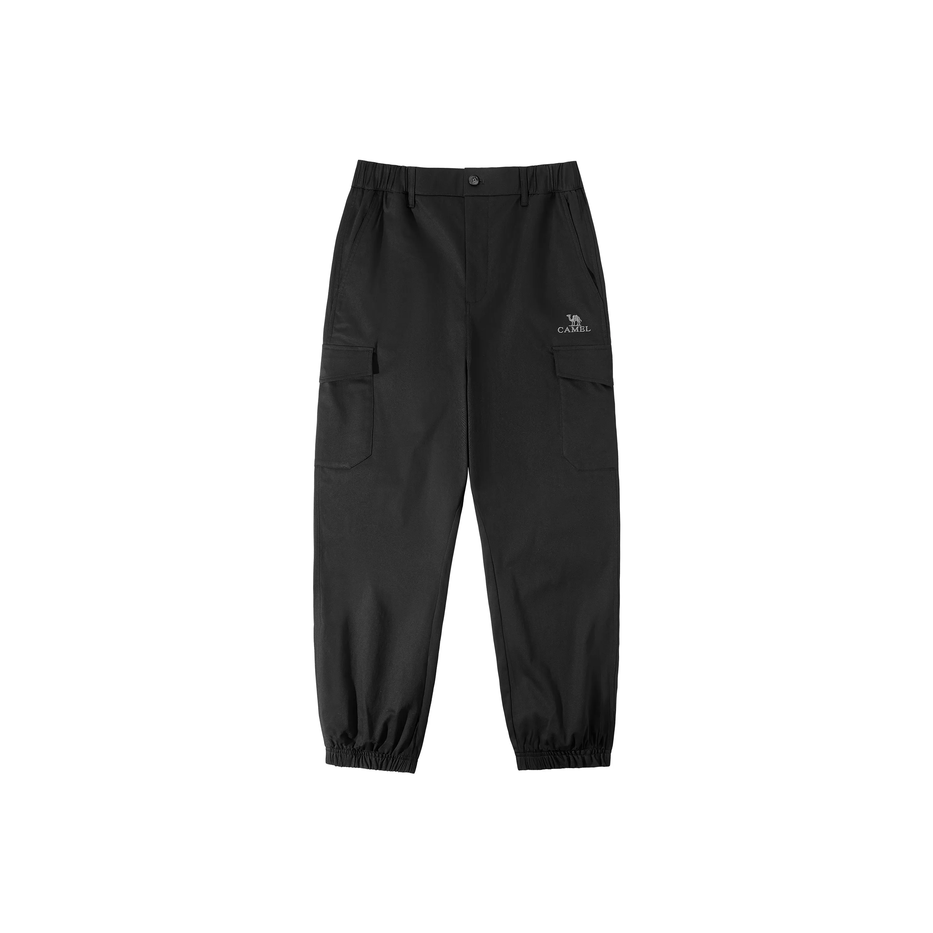 CAMEL Loose Fit Elastic Cuff 100% Cotton Yamamoto Basic Versatile Casual Outdoor Cargo Pants Men's