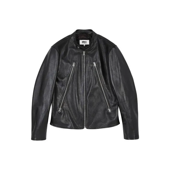 MM6 Maison Margiela Leather Biker Jacket