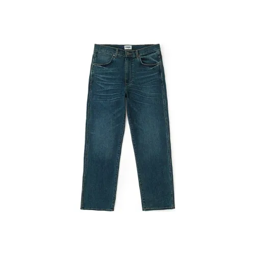WRANGLER Средне-голубой промытый мужские джинсы
