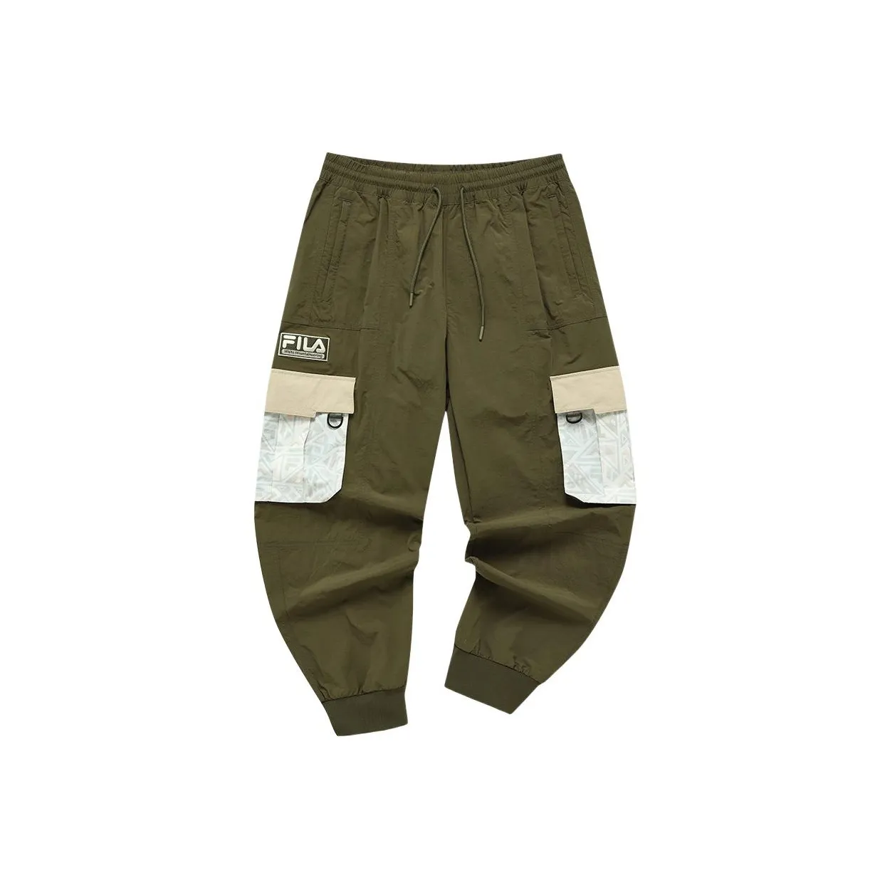 White Mountaineering X FILA FUSION Knitted Sweatpants Men's Street Grass Green