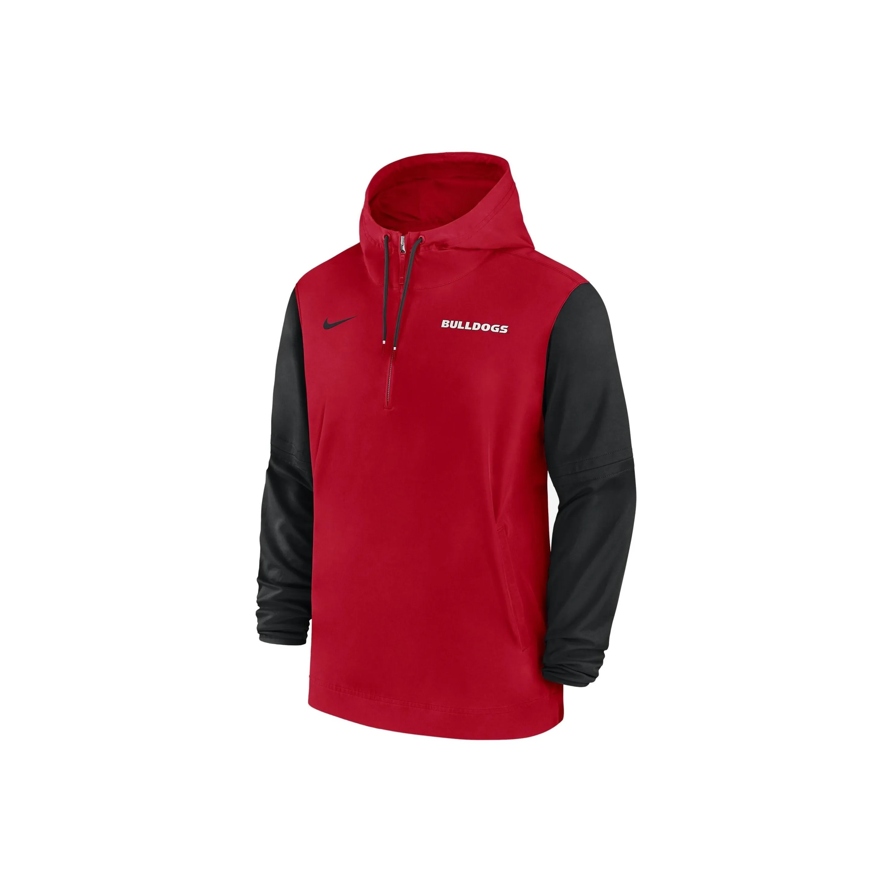 Nike Georgia Bulldogs Sideline Pre Game Player Men's Nike College 1/2 Zip Hooded Jacket
