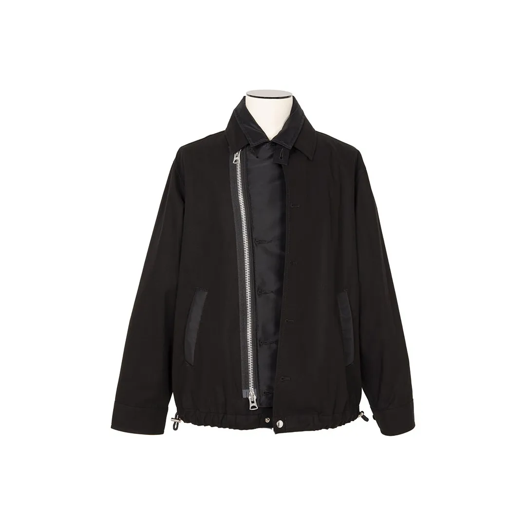 Sacai Long Sleeved Buttoned Layered Jacket