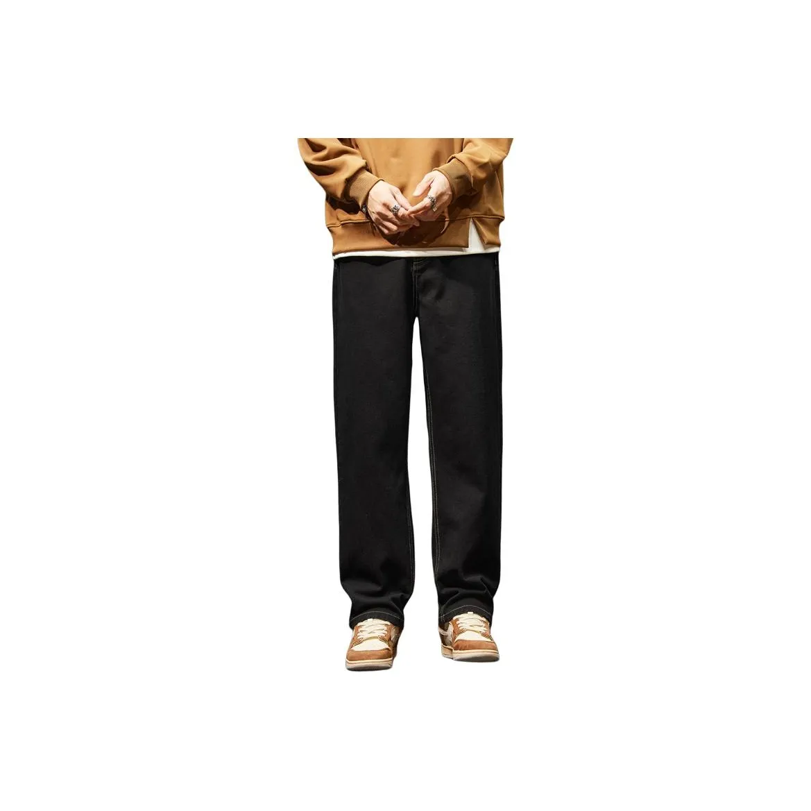 DABAISHA Джинсы Мужские Классические Черные