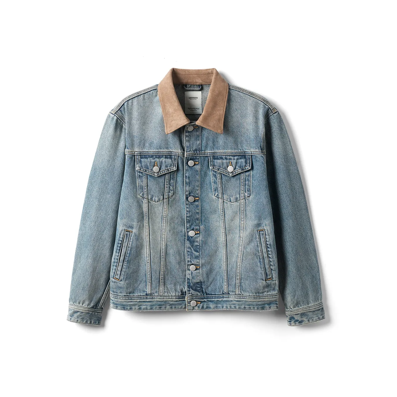 SIMWOOD Jackets Men Washed Nostalgic Blue