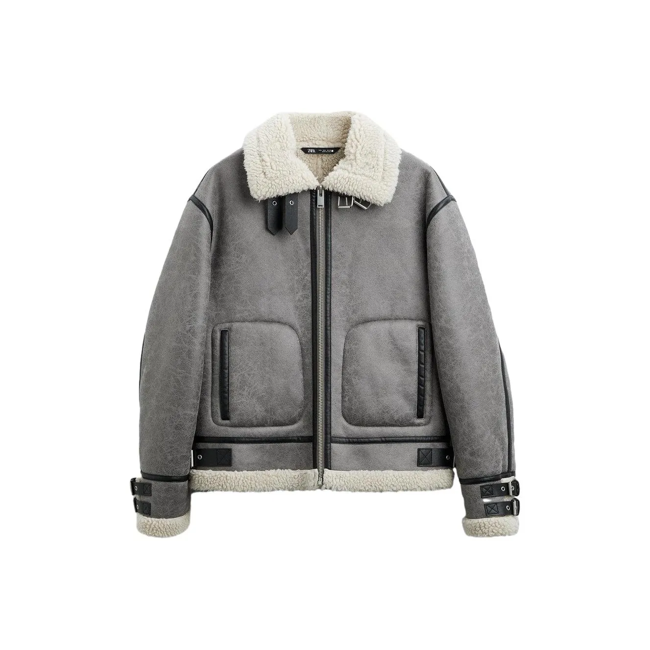 ZARA Куртки и Пальто Мужской Серый