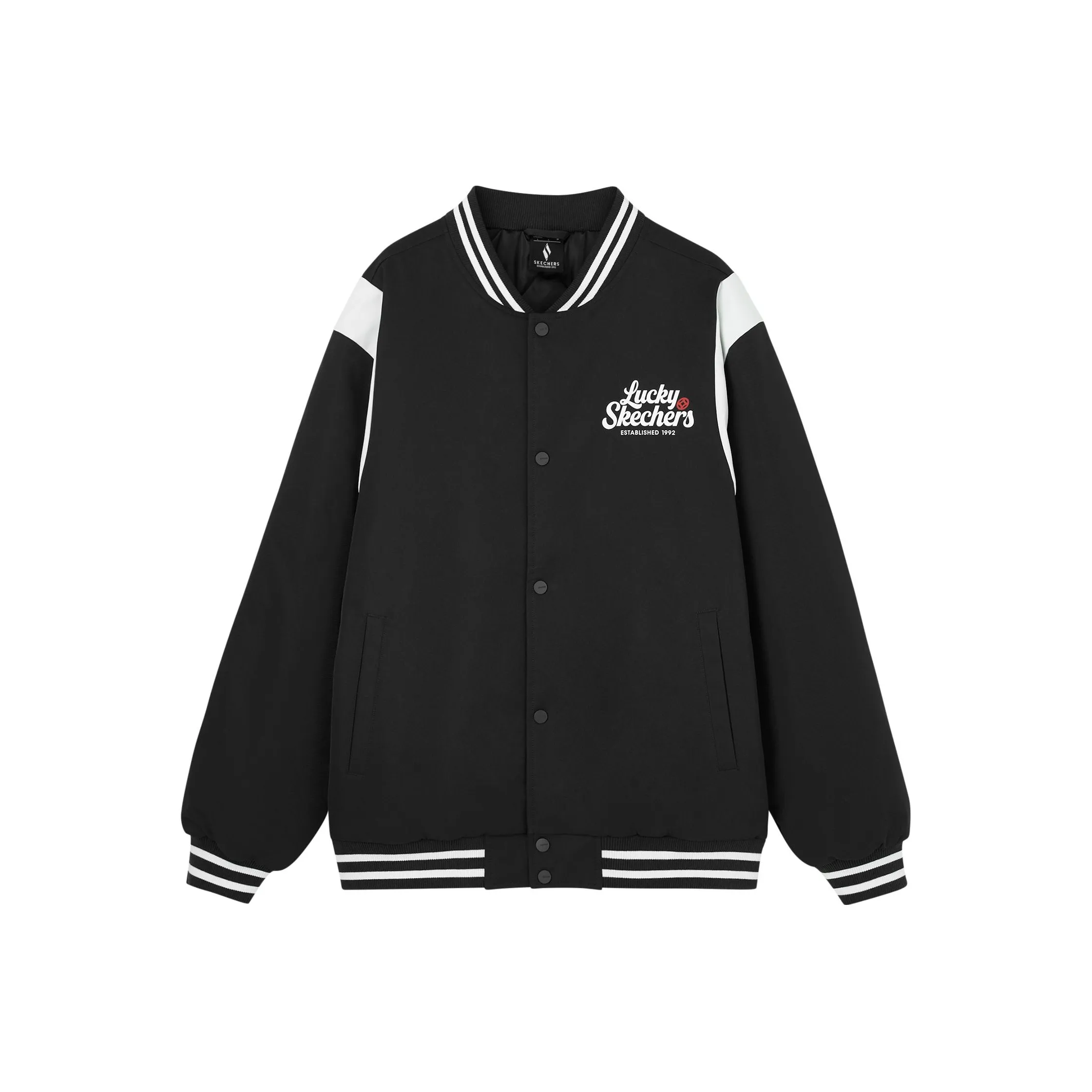 Skechers Новый год Хлопковый пуховик Унисекс Угольный черный