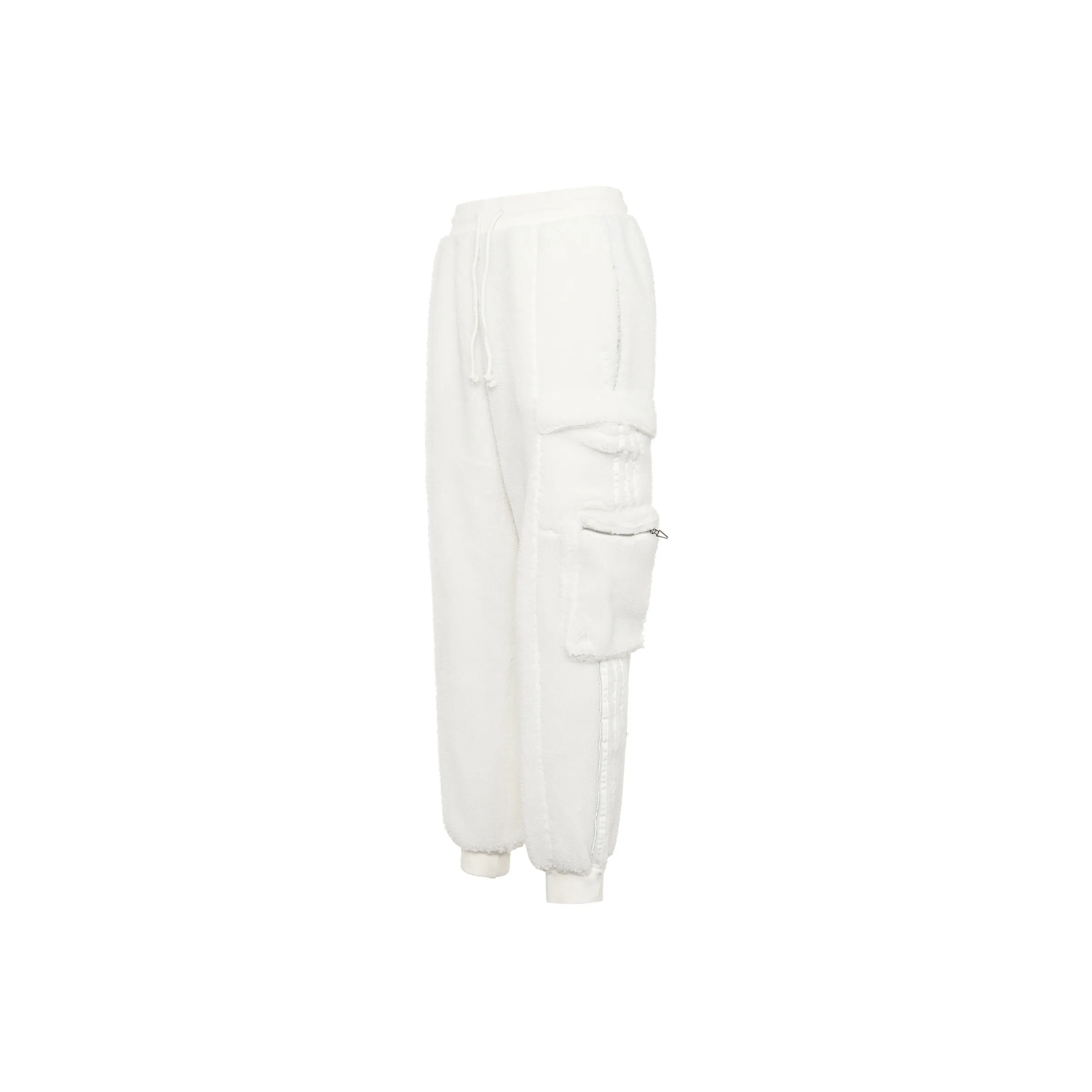 Adidas Originals Teddy Cargo Knitted Sweatpants Unisex Bright White