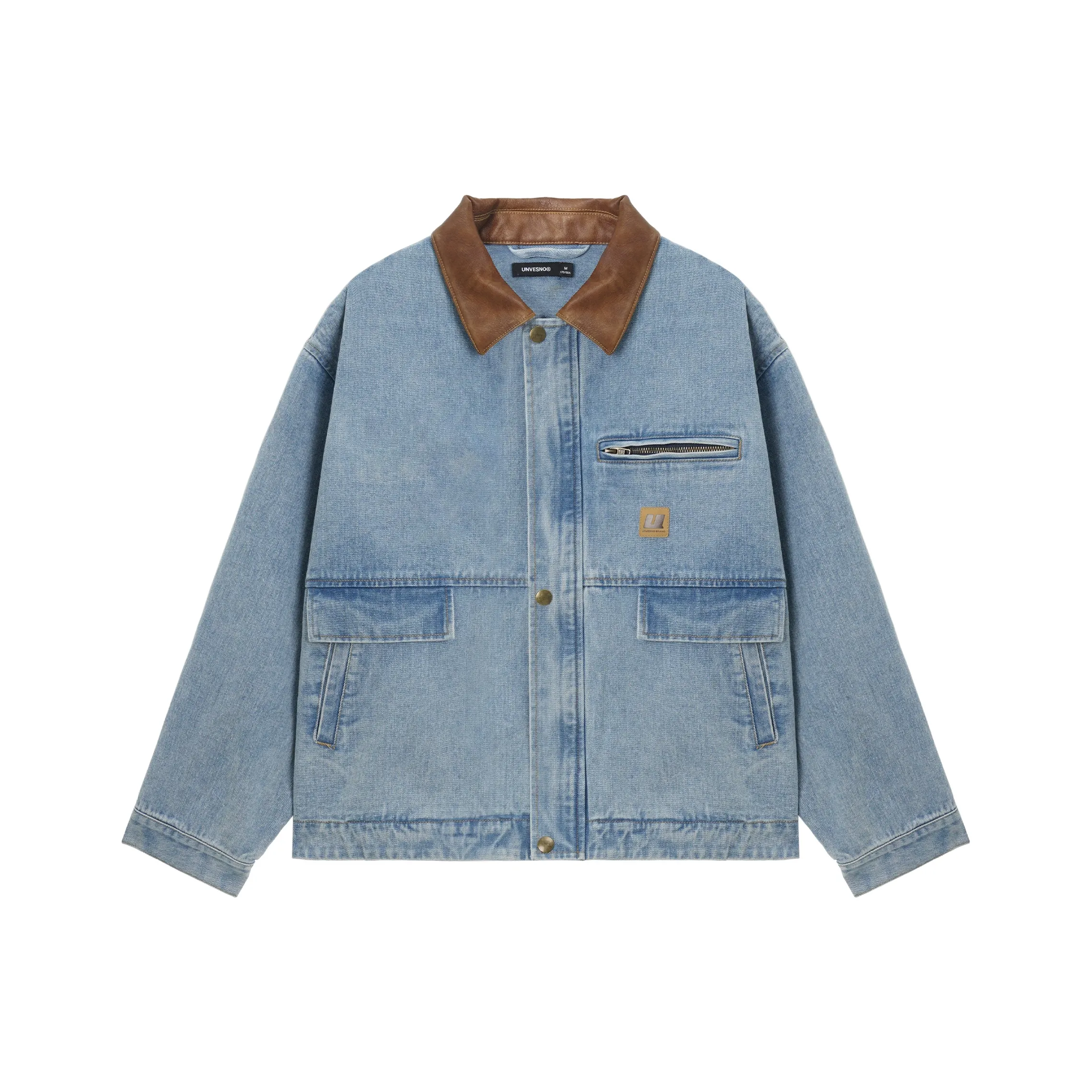 UNVESNO Jackets & Coats Unisex Washed Blue