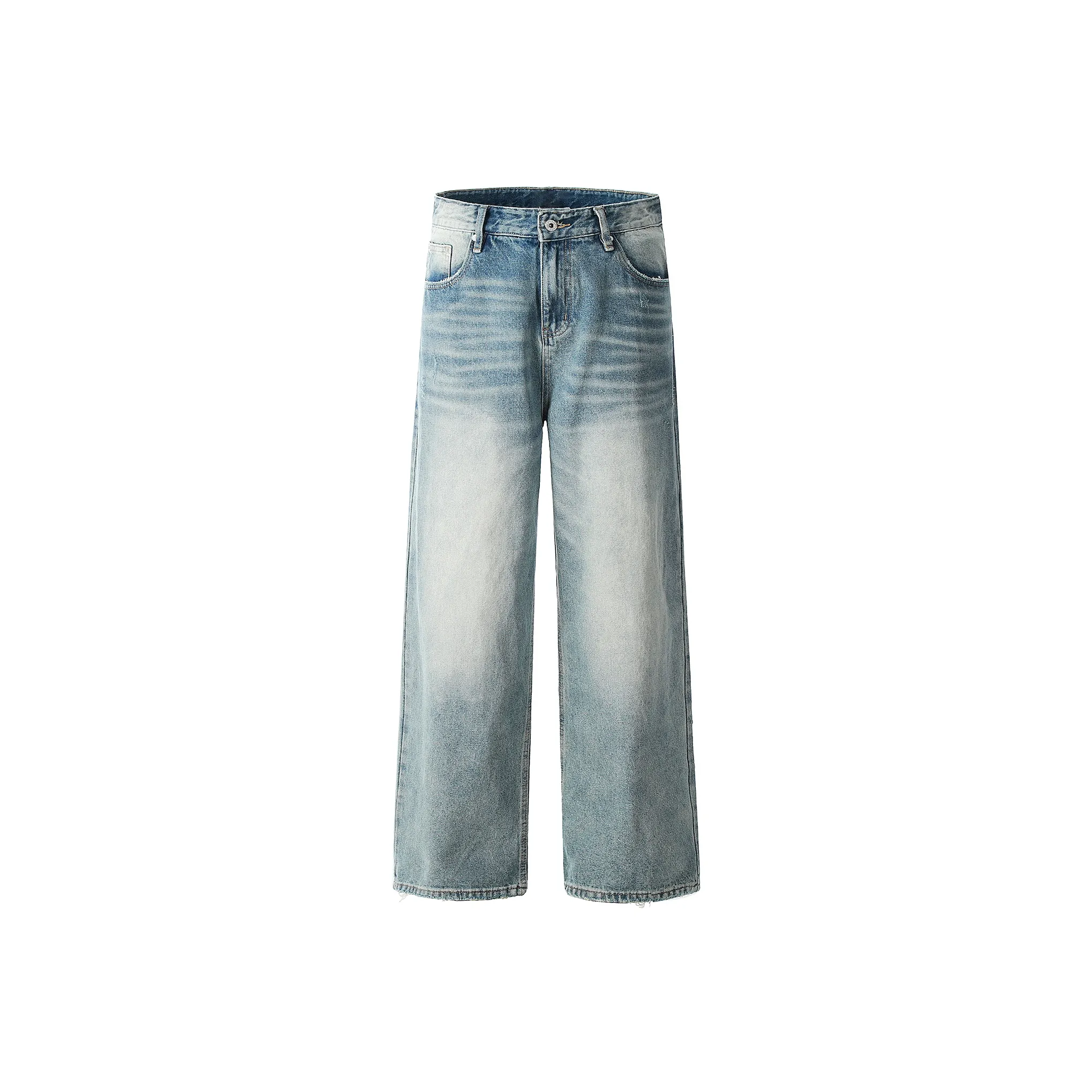 ONITSOP Floor Length Casual Cleanfit Jeans Unisex Light Blue