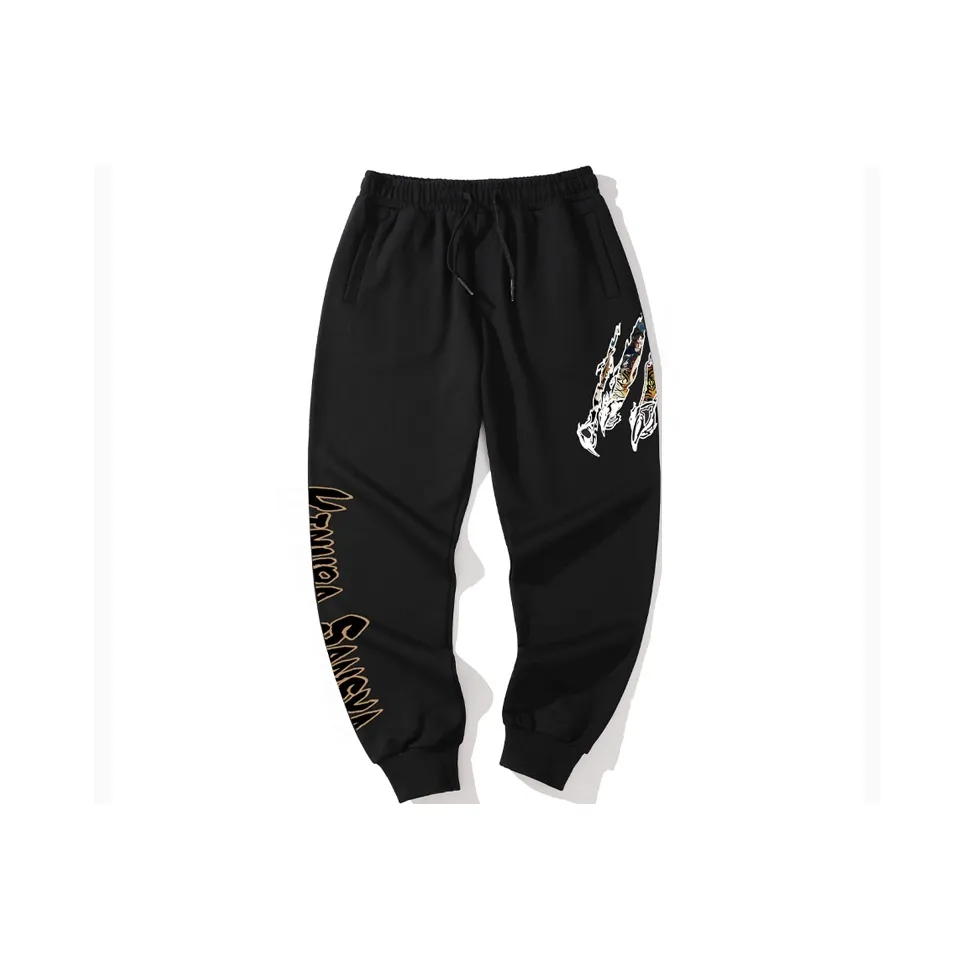 SANSYAS x HONGLIANZHIMENG Штаны с манжетами Повседневные брюки Унисекс Черный