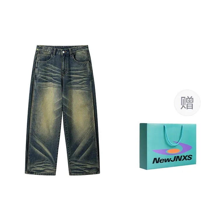 NewJnxs Jeans Unisex Vintage Blue Shopping Bag